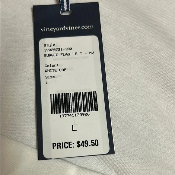 Vineyard Vines White Long Sleeve Men's Shirt - Picture 4 of 9